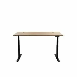 Bamboo Top Standing Desk with Metal Legs - StandDesk Bamboo/silver