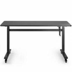Tranzendesk Standing Desk with Front Handle and Detachable Wheels - 55” Sit to Stand Workstation – Black – Stand Steady -Outlet Desks Store unnamed file 10015