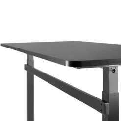 Tranzendesk Standing Desk with Front Handle and Detachable Wheels - 55” Sit to Stand Workstation – Black – Stand Steady -Outlet Desks Store unnamed file 10016