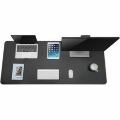 Tranzendesk Standing Desk with Front Handle and Detachable Wheels - 55” Sit to Stand Workstation – Black – Stand Steady -Outlet Desks Store unnamed file 10018