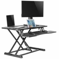 FlexPro Hero Corner Standing Desk Converter – 37.5" Height Adjustable Desk – Black – Stand Steady -Outlet Desks Store unnamed file 10027