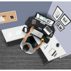 FlexPro Hero Corner Standing Desk Converter – 37.5" Height Adjustable Desk – Black – Stand Steady -Outlet Desks Store unnamed file 10031