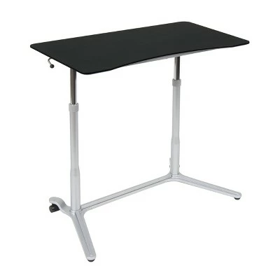 Element Sit-Stand Height Adjustable Desk Silver/Black - Studio Designs 4 Element Sit-Stand Height Adjustable Desk Silver/Black - Studio Designs - Image 2