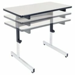 36" Canvas & Color Adjustable All Purpose Table Black/Gray - Calico Designs