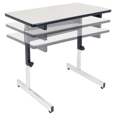 36" Canvas & Color Adjustable All Purpose Table Black/Gray - Calico Designs 3 36" Canvas & Color Adjustable All Purpose Table Black/Gray - Calico Designs