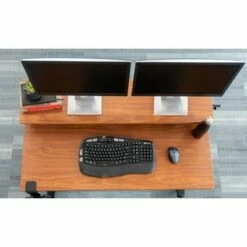 Stand Up Desk Store Crank Adjustable Two Tier Standing Desk with Heavy Duty Steel Frame -Outlet Desks Store unnamed file 10074