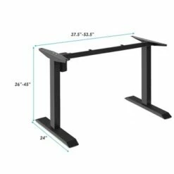 Costway Electric Sit to Stand Adjustable Desk Frame w/ Button Controller Black/White