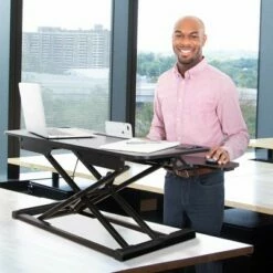 FlexPro Hero Standing Desk Converter - 37” Sit to Stand Desk with Keyboard Tray – Stand Steady -Outlet Desks Store unnamed file 10116