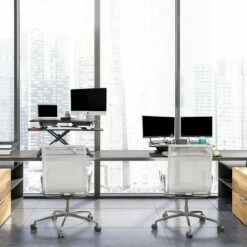 FlexPro Hero Standing Desk Converter - 37” Sit to Stand Desk with Keyboard Tray – Stand Steady -Outlet Desks Store unnamed file 10119