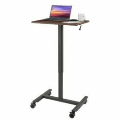 24.4" Airlift Spring Height Adjustable Sit-Stand Mobile Laptop Computer Desk Cart - Seville Classics Black -Outlet Desks Store unnamed file 10123