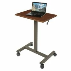 24.4" Airlift Spring Height Adjustable Sit-Stand Mobile Laptop Computer Desk Cart - Seville Classics Black -Outlet Desks Store unnamed file 10124