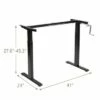 Costway Hand Crank Sit to Stand Desk Frame Height Adjustable Standing Base Black -Outlet Desks Store unnamed file 10149