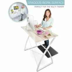 Joy Glass Standing Desk – 43” Modern Multifunctional Stand-Up Table – Wood Print – Stand Steady -Outlet Desks Store unnamed file 10164