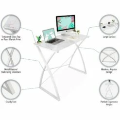 Joy Glass Standing Desk – 43” Modern Multifunctional Stand-Up Table – Wood Print – Stand Steady -Outlet Desks Store unnamed file 10168