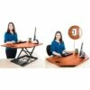 X-Elite Premier Corner Standing Desk Converter with Pneumatic Height Adjustment – Cherry – Stand Steady -Outlet Desks Store unnamed file 10173