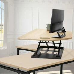 X-Elite Premier Corner Standing Desk Converter with Pneumatic Height Adjustment – Maple – Stand Steady -Outlet Desks Store unnamed file 10184