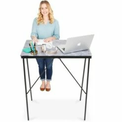 Joy Glass Standing Desk – 31” Modern Multifunctional Table - Marble Print - Stand Steady -Outlet Desks Store unnamed file 10208