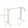 Costway Hand Crank Sit to Stand Desk Frame Height Adjustable Standing Base White -Outlet Desks Store unnamed file 10211