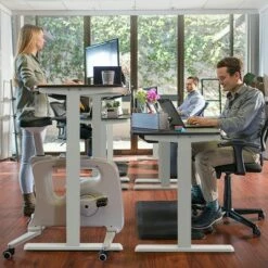Costway Hand Crank Sit to Stand Desk Frame Height Adjustable Standing Base White -Outlet Desks Store unnamed file 10213