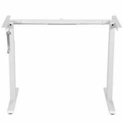 Costway Hand Crank Sit to Stand Desk Frame Height Adjustable Standing Base White -Outlet Desks Store unnamed file 10219
