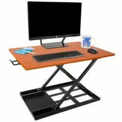 X-Elite Pro 28” Standing Desk Converter with Pneumatic Height-Adjustment – Cherry – Stand Steady -Outlet Desks Store unnamed file 10225