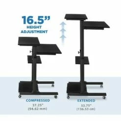 Mount-It! 27.5"W Mobile Height Adjustable Desk Black Plastic/Steel MI-7940-BLACK -Outlet Desks Store unnamed file 10232