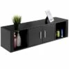 Costway Wall Mounted Floating Desk Hutch Wall Shelf Cabinet Storage Shelves 2 Door -Outlet Desks Store unnamed file 10234