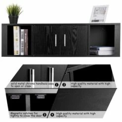 Costway Wall Mounted Floating Desk Hutch Wall Shelf Cabinet Storage Shelves 2 Door 14 Costway Wall Mounted Floating Desk Hutch Wall Shelf Cabinet Storage Shelves 2 Door -Outlet Desks Store unnamed file 10237