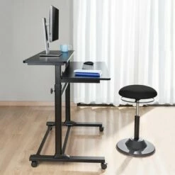 Tranzendesk Dual Level Standing Desk – 40" Mobile Height Adjustable Workstation – Black – Stand Steady 15 Tranzendesk Dual Level Standing Desk – 40" Mobile Height Adjustable Workstation – Black – Stand Steady -Outlet Desks Store unnamed file 10245