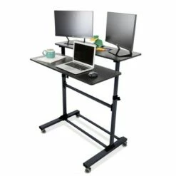 Tranzendesk Dual Level Standing Desk – 40" Mobile Height Adjustable Workstation – Black – Stand Steady 18 Tranzendesk Dual Level Standing Desk – 40" Mobile Height Adjustable Workstation – Black – Stand Steady -Outlet Desks Store unnamed file 10248