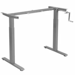 Costway Hand Crank Sit to Stand Desk Frame Height Adjustable Standing Base Black/Grey/White -Outlet Desks Store unnamed file 10263