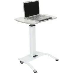 Luxor Pneumatic Height Adjustable Lectern White LX-PNADJ-WH
