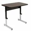 36" Canvas & Color Adjustable All Purpose Table Black/Walnut - Calico Designs