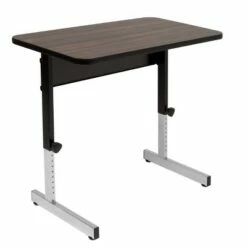 36" Canvas & Color Adjustable All Purpose Table Black/Walnut - Calico Designs