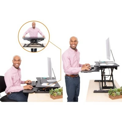 FlexPro Hero Standing Desk Converter - 32” Sit to Stand Desk with Keyboard Tray – Stand Steady 4 FlexPro Hero Standing Desk Converter - 32” Sit to Stand Desk with Keyboard Tray – Stand Steady - Image 2