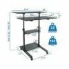 Mount-It! Mount-lt! 37"-55" Adjustable Monitor Rolling Stand up Desk Black MI-7970B -Outlet Desks Store unnamed file 10299