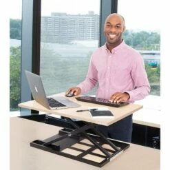 X-Elite Pro 28” Standing Desk Converter with Pneumatic Height-Adjustment – Maple – Stand Steady -Outlet Desks Store unnamed file 10339
