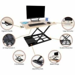 X-Elite Pro 28” Standing Desk Converter with Pneumatic Height-Adjustment – Maple – Stand Steady -Outlet Desks Store unnamed file 10340