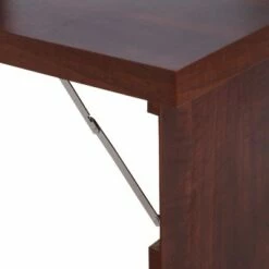 HOMCOM Compact Fold Out Wall Mounted Convertible Desk With Storage Mahogany -Outlet Desks Store unnamed file 10369