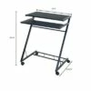 Hastings Home Mobile Standing Computer Desk - Black