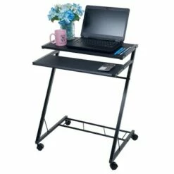 Hastings Home Mobile Standing Computer Desk - Black -Outlet Desks Store unnamed file 10406