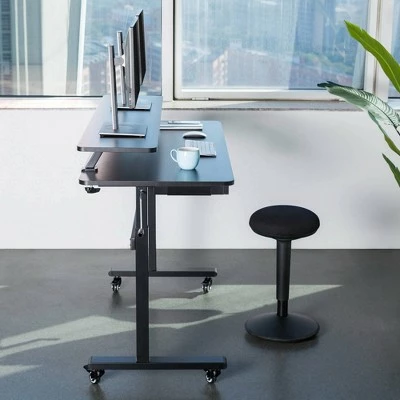 Tranzendesk Standing Desk with Clamp-On Shelf and 2 Drawers – 55" Sit Stand Workstation with 55” Monitor Stand and Under Desk Drawers - Stand Steady 4 Tranzendesk Standing Desk with Clamp-On Shelf and 2 Drawers – 55" Sit Stand Workstation with 55” Monitor Stand and Under Desk Drawers - Stand Steady - Image 3