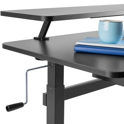 Tranzendesk Standing Desk with Clamp-On Shelf and 2 Drawers – 55" Sit Stand Workstation with 55” Monitor Stand and Under Desk Drawers - Stand Steady 6 Tranzendesk Standing Desk with Clamp-On Shelf and 2 Drawers – 55" Sit Stand Workstation with 55” Monitor Stand and Under Desk Drawers - Stand Steady - Image 5