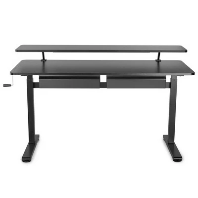 Tranzendesk Standing Desk with Clamp-On Shelf and 2 Drawers – 55" Sit Stand Workstation with 55” Monitor Stand and Under Desk Drawers - Stand Steady 7 Tranzendesk Standing Desk with Clamp-On Shelf and 2 Drawers – 55" Sit Stand Workstation with 55” Monitor Stand and Under Desk Drawers - Stand Steady - Image 6