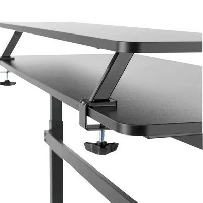 Tranzendesk Standing Desk with Clamp-On Shelf and 2 Drawers – 55" Sit Stand Workstation with 55” Monitor Stand and Under Desk Drawers - Stand Steady 10 Tranzendesk Standing Desk with Clamp-On Shelf and 2 Drawers – 55" Sit Stand Workstation with 55” Monitor Stand and Under Desk Drawers - Stand Steady - Image 9