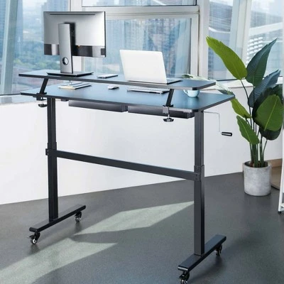 Tranzendesk Standing Desk with Clamp-On Shelf and 2 Drawers – 55" Sit Stand Workstation with 55” Monitor Stand and Under Desk Drawers - Stand Steady 11 Tranzendesk Standing Desk with Clamp-On Shelf and 2 Drawers – 55" Sit Stand Workstation with 55” Monitor Stand and Under Desk Drawers - Stand Steady - Image 10