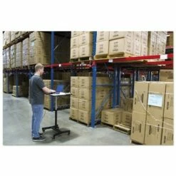 Victor High Rise Mobile Adjustable Sit-Stand Workstation 30 3/4 x 22 x 44 Black DC500 -Outlet Desks Store unnamed file 10433