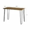 Lavish Home Desk with Hairpin Legs, Woodgrain-Look and Steel Accent, Brown -Outlet Desks Store unnamed file 10448