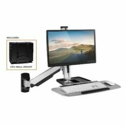 Mount-It! Sit Stand Wall Mount Workstation Articulating Standing Desk MI-7905
