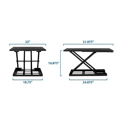 Mount-It! 32" Height Adjustable Sit Stand Desk Converter Black MI-7929BLK 6 Mount-It! 32" Height Adjustable Sit Stand Desk Converter Black MI-7929BLK - Image 4